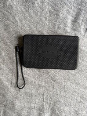 NEW Havaianas Black Rubber Mini Bag Wristlet Pouch - Made in Brazil